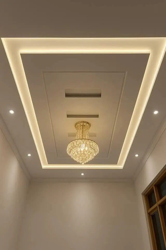 Layers of light, ceiling, lighting and interior detail